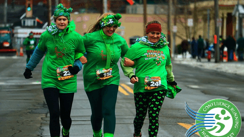 Parade Day Mile Walkers Cheering Finish Line Runners