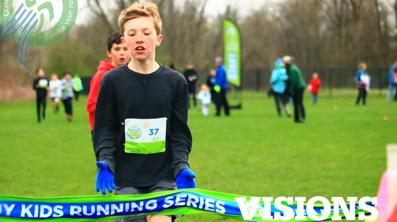 Kid Running & Winning Healthy Kids Running Series 1 mile run in Otsiningo Park Broome County Parks in Binghamton New York