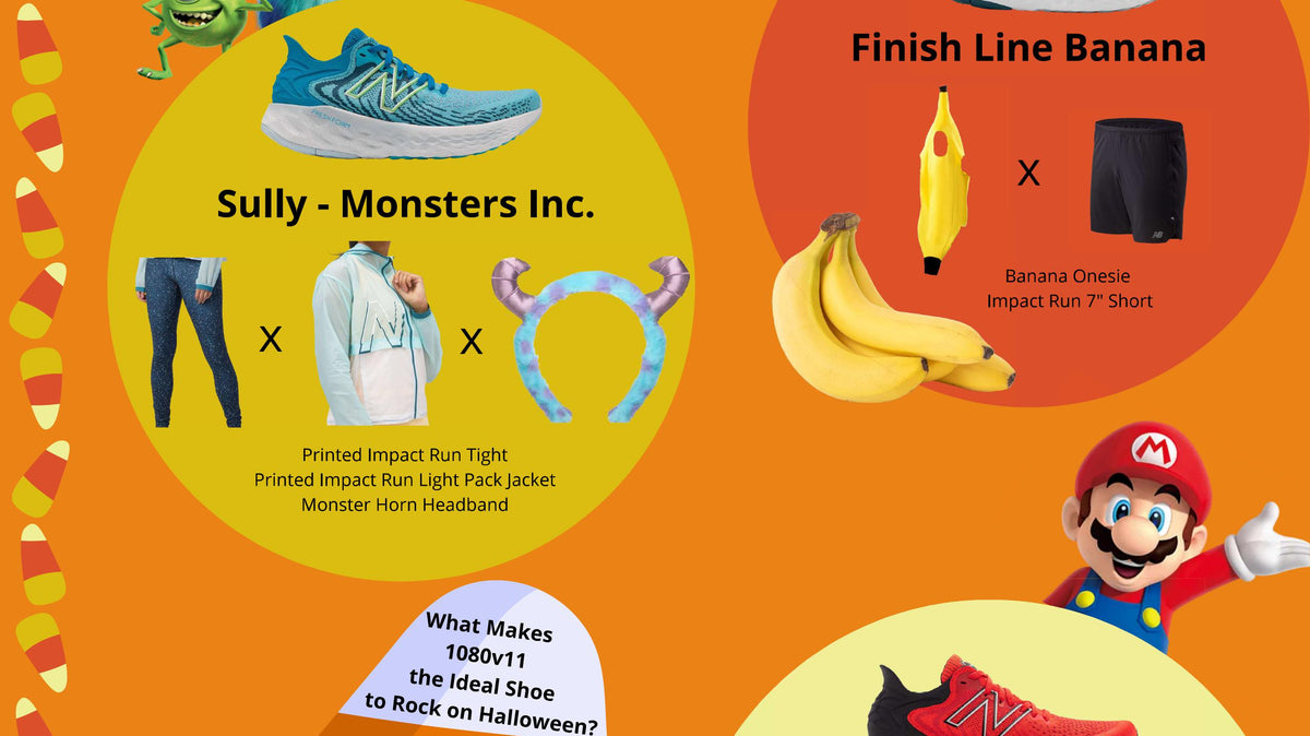 New Balance Halloween Costume Sully Mario Banana Monsters Inc Running