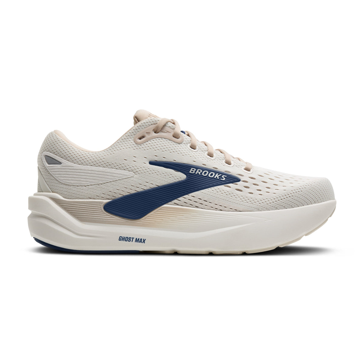 Men's Brooks Ghost Max 3 Coconut/Chateau/Navy lateral view