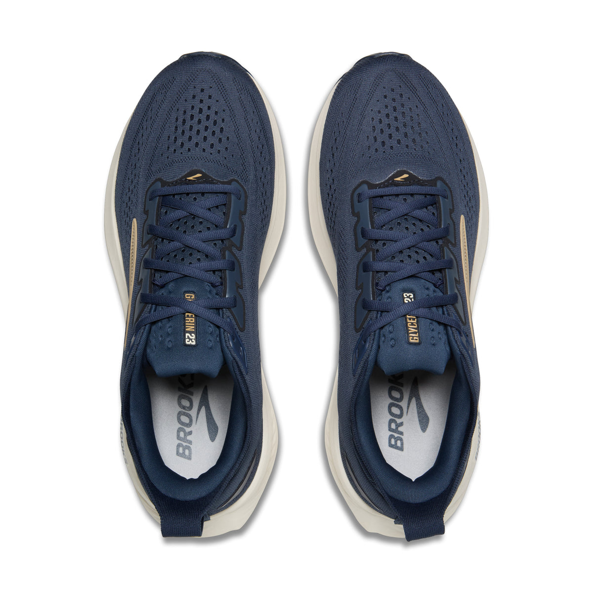 Brooks Glycerin 23 men's running shoe in Blue/Spellbound/Starfish, top view (image 4).