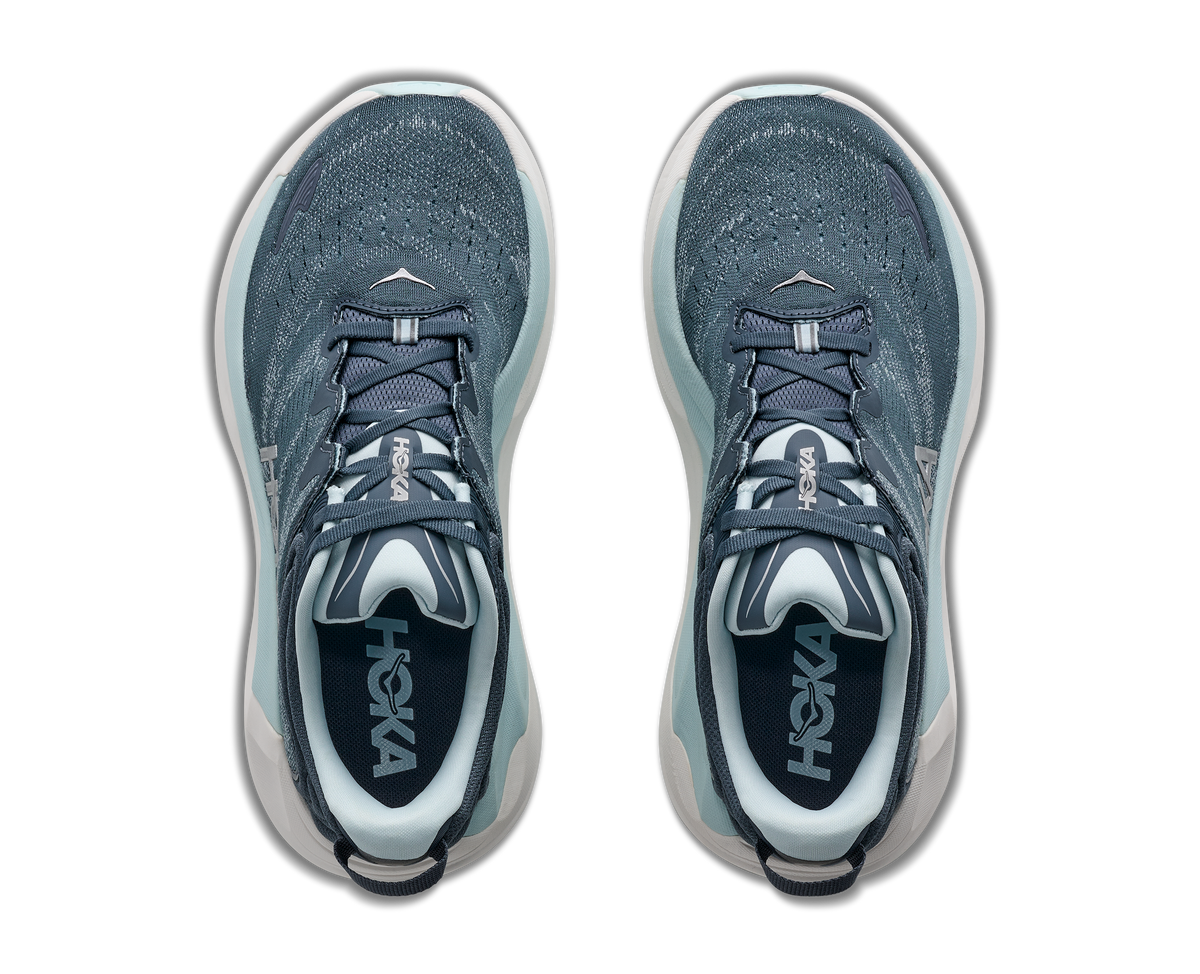 Women's Hoka Gaviota 6. Dark Navy upper. White midsole. Top view.