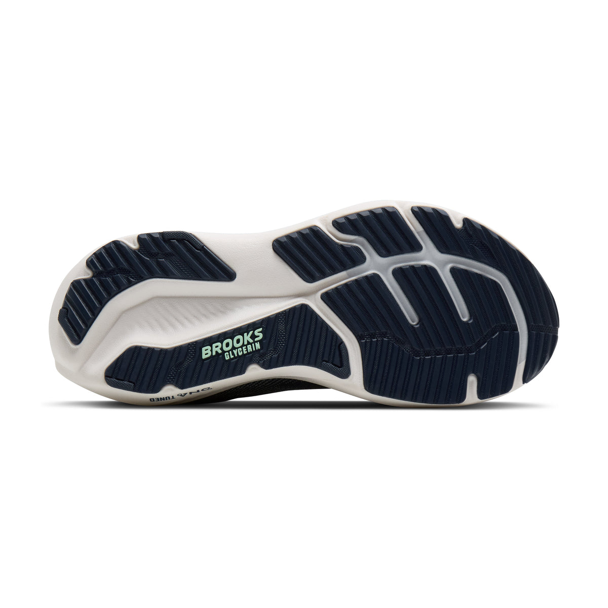 Brooks Glycerin 23 women's running shoe in Spellbound/Yucca/Pink, bottom view (image 5).
