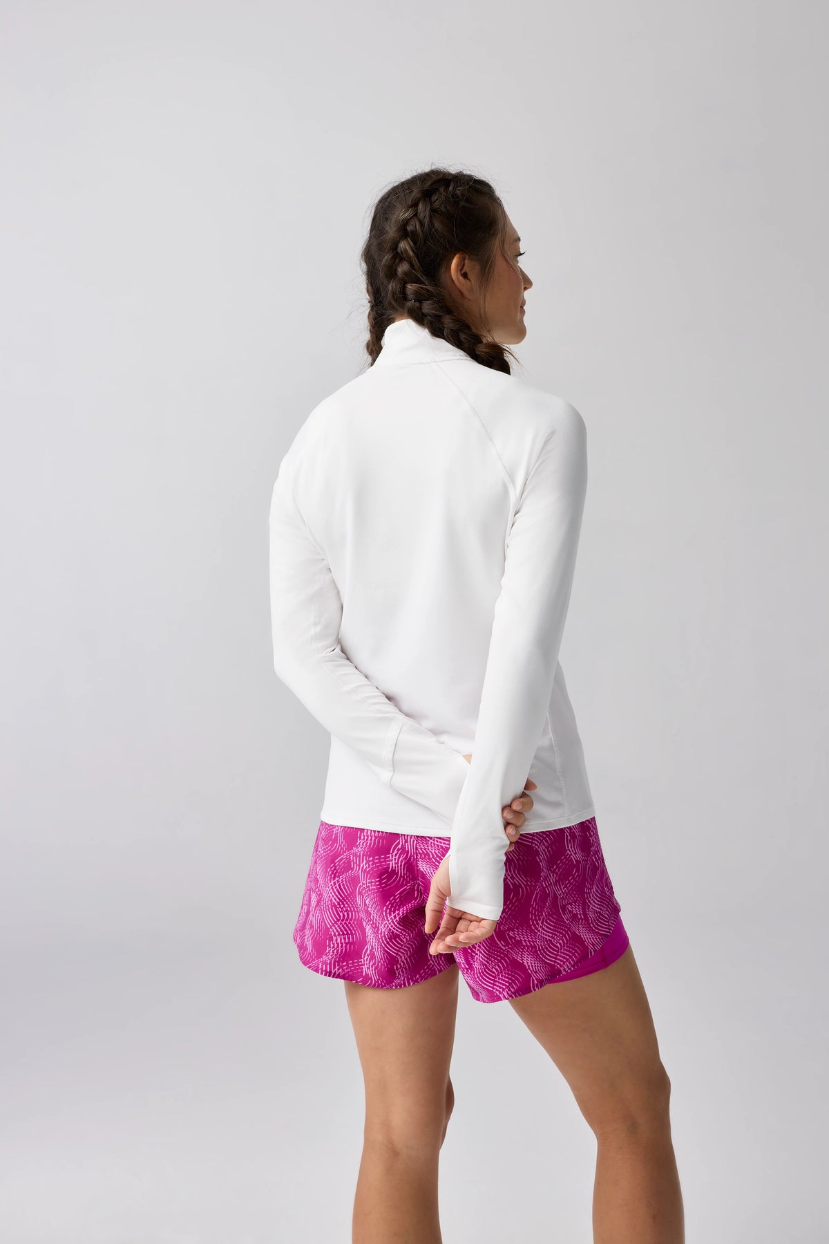 Women's Brooks Dash 1/2 Zip 3.0. White.