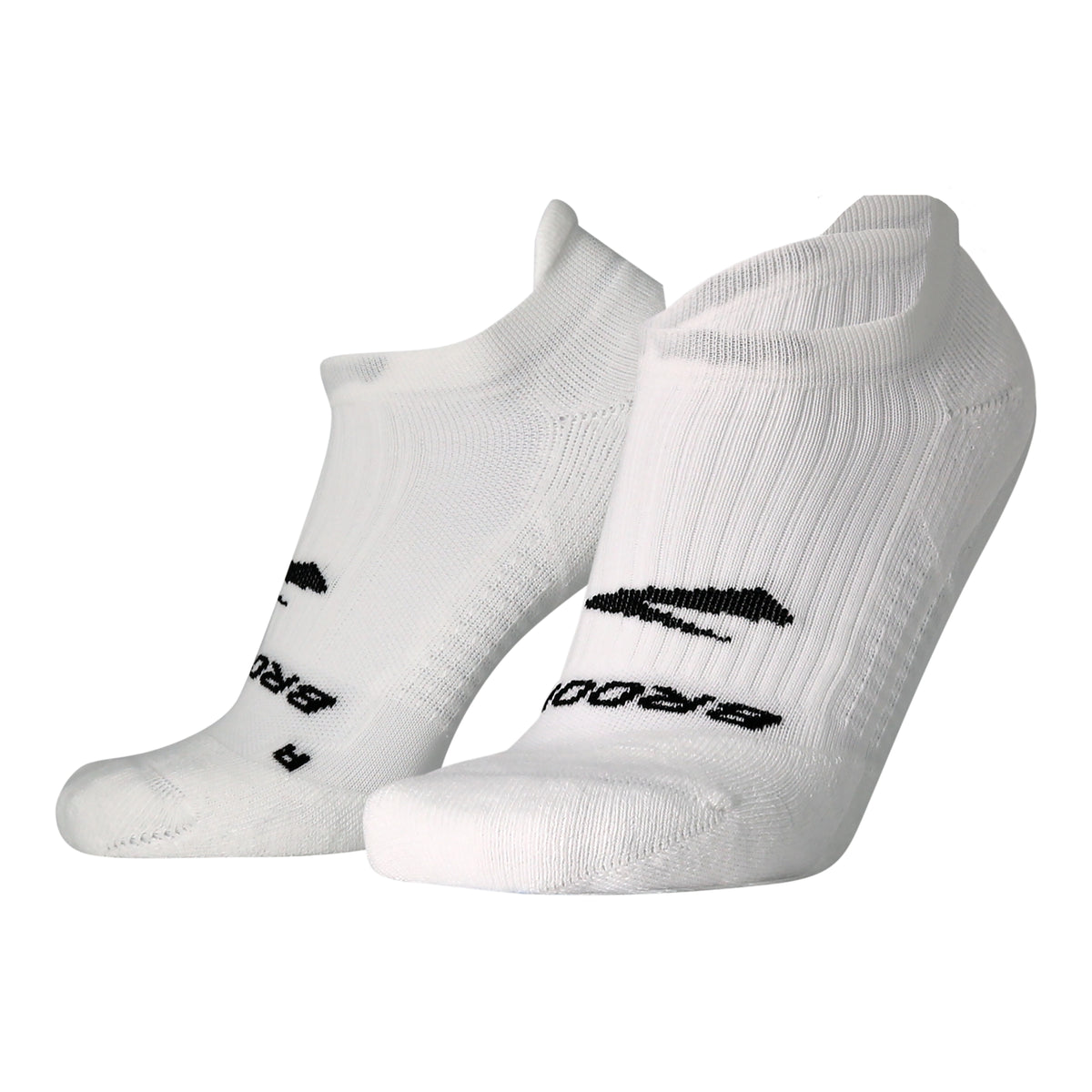 Brooks Ghost No Show Socks. White.