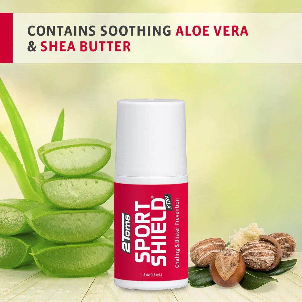 Text saying "contains soothing aloe vera and shea butter"