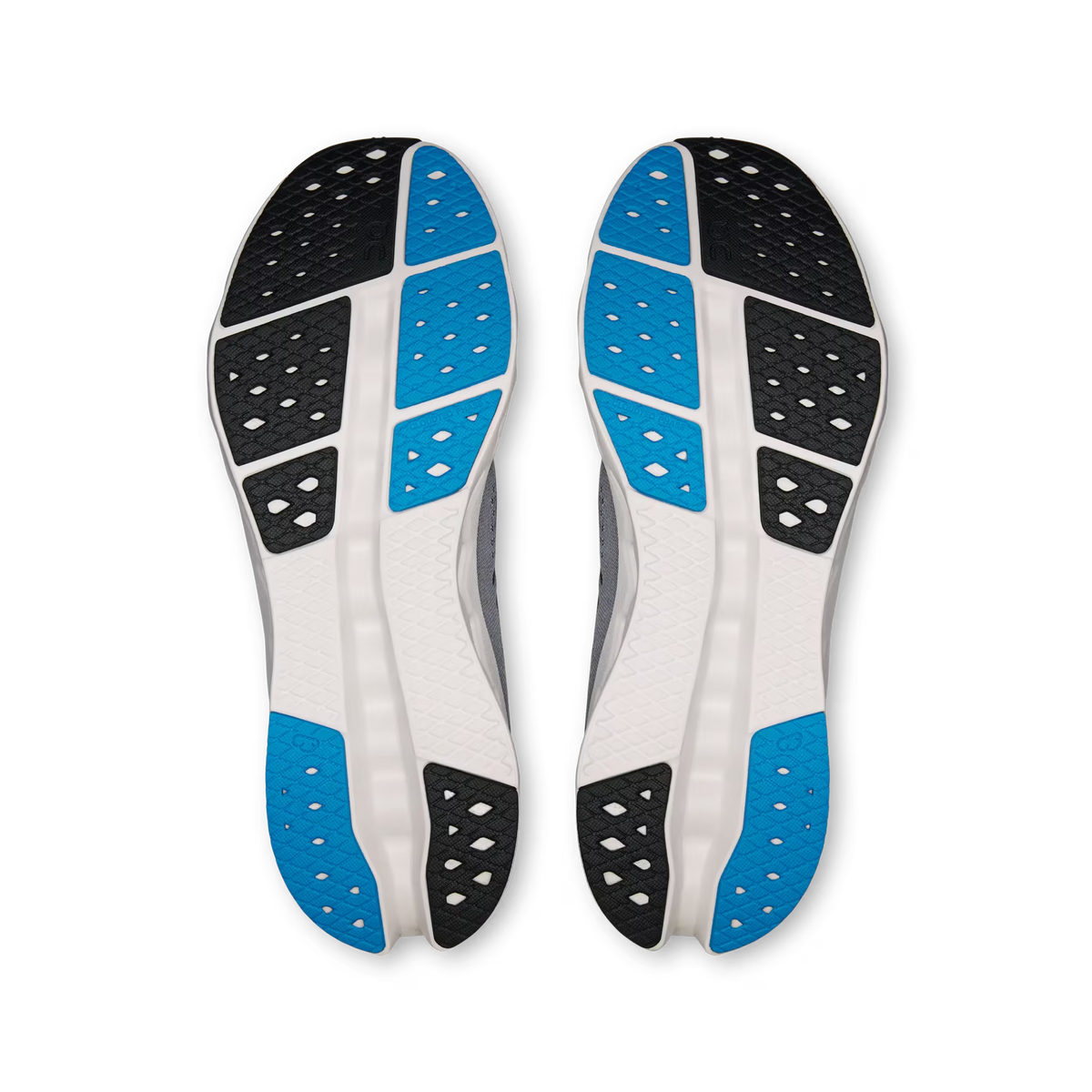 Men's On Cloudsurfer 2. Grey upper. White midsole. Bottom view.