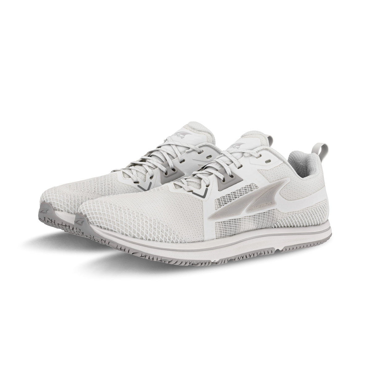 Women's Altra Solstice XT 3. White upper. White midsole. Lateral view.