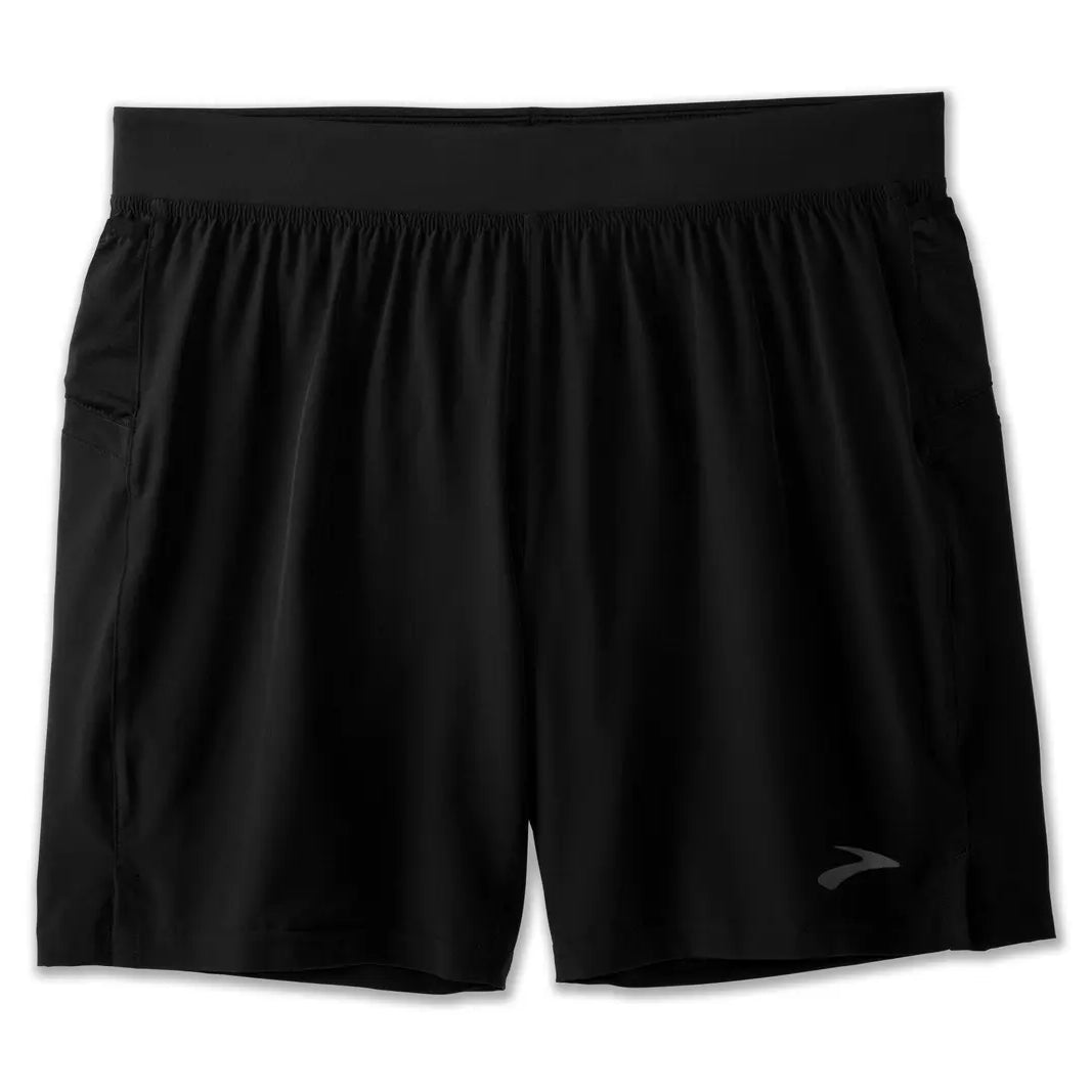 Brooks Sherpa 7-inch men's running shorts in Black, product-only front view