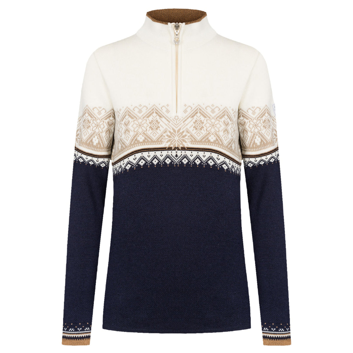 Dale of Norway women's Moritz sweater in Navy/Bronze/Beige/Off White, product view