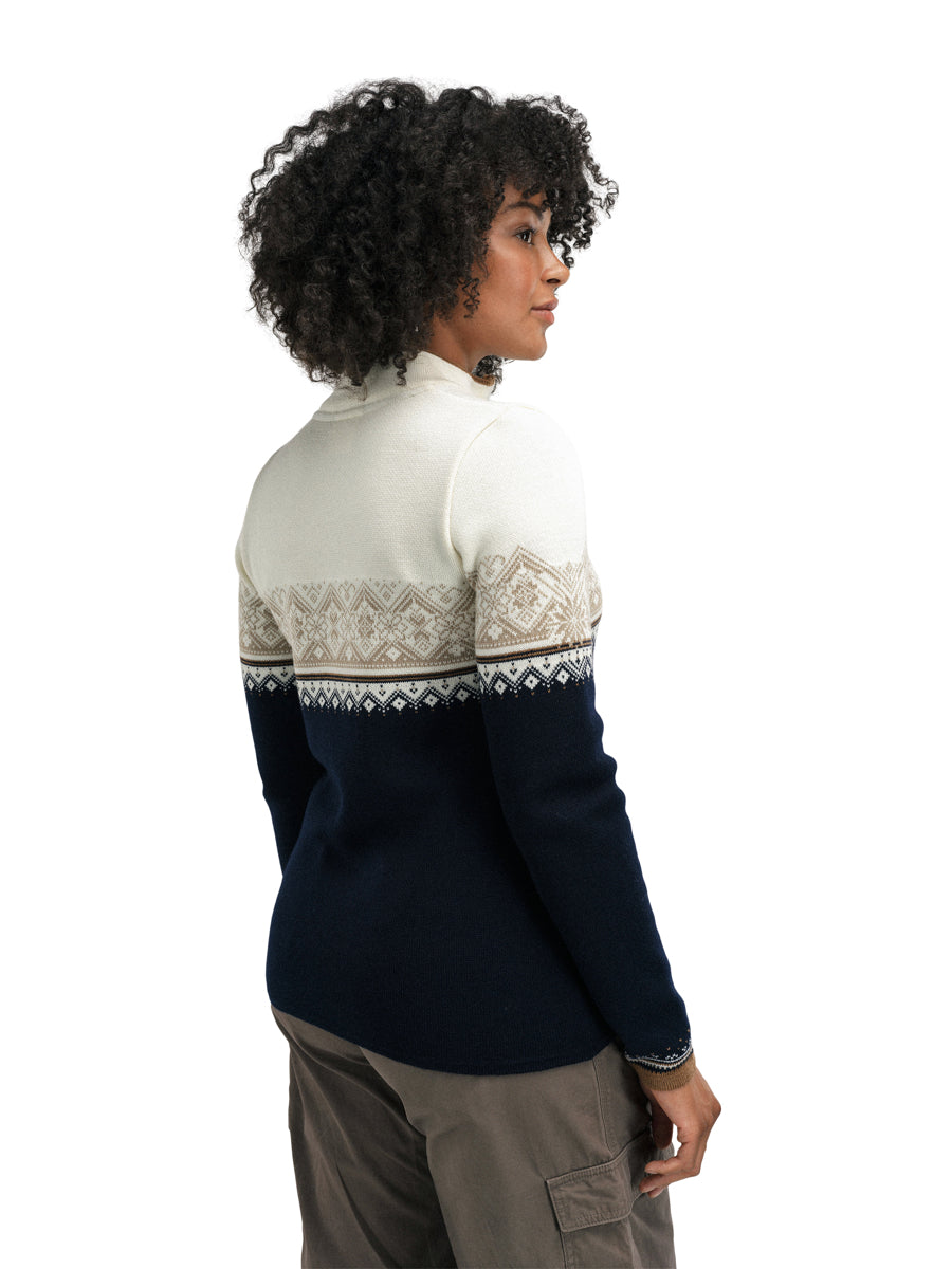 Dale of Norway women's Moritz sweater in Navy/Bronze/Beige/Off White, view 4