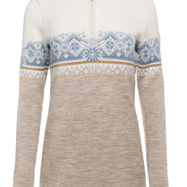 Dale of Norway Moritz Sweater, women’s, Sand/Off White/Blue Shadow – front product view
