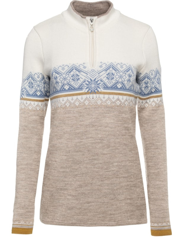 Dale of Norway Moritz Sweater, women’s, Sand/Off White/Blue Shadow – front product view