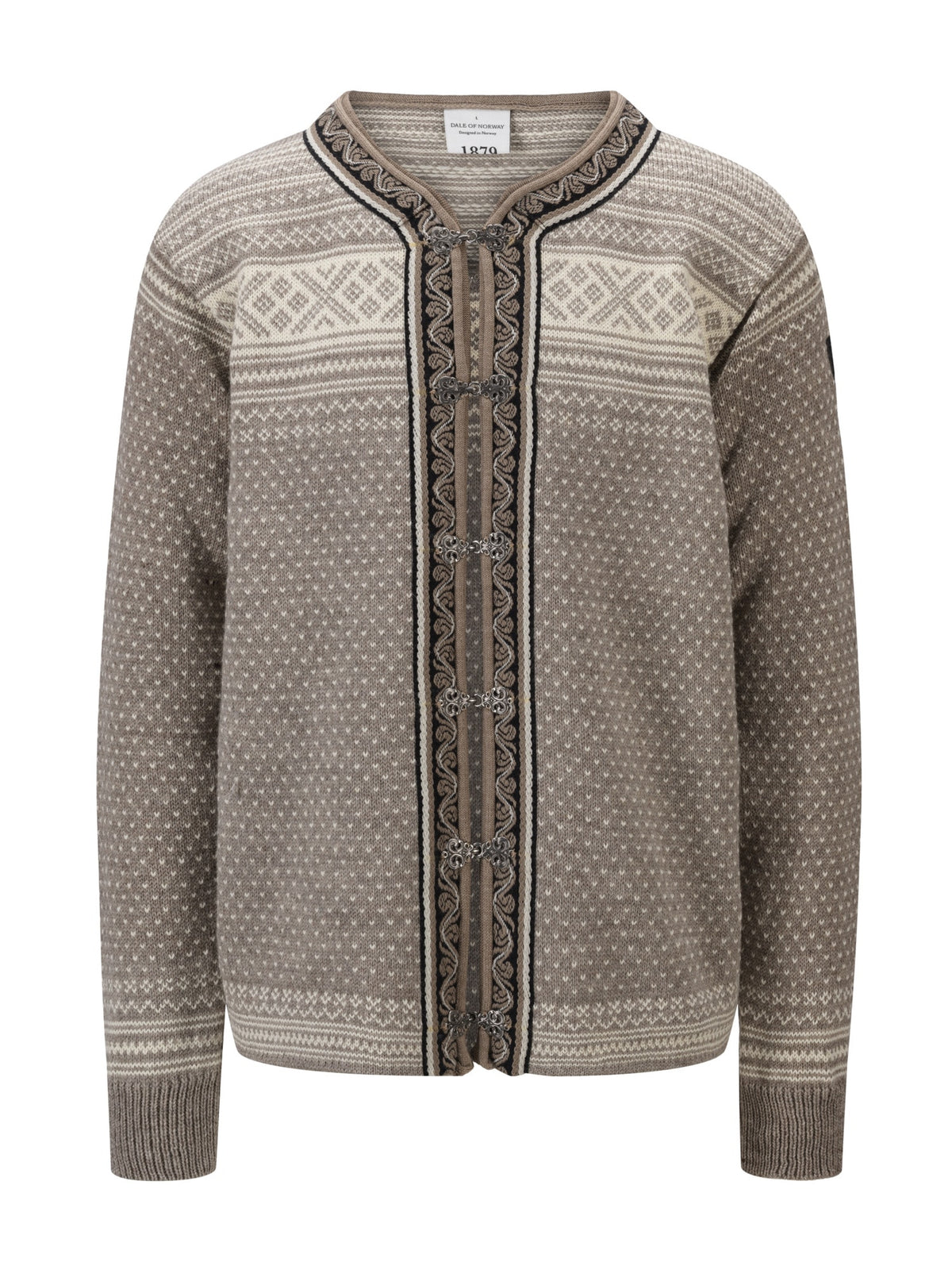 Dale of Norway Setesdal Lusekofte Jacket, unisex, Vanilla Sugar/Natural White – front product view