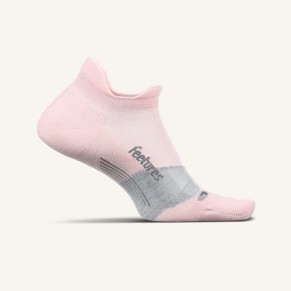 Feetures Elite Max Cushion No Show Tab. Pink/Grey