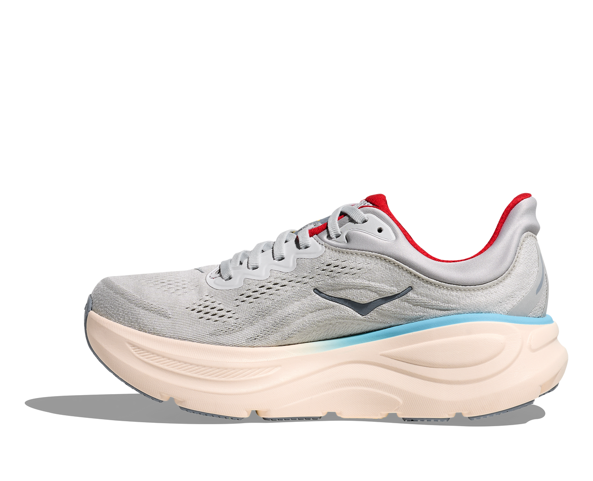 Women's HOKA Bondi 9 in Cosmic Grey/Stardust — medial view.