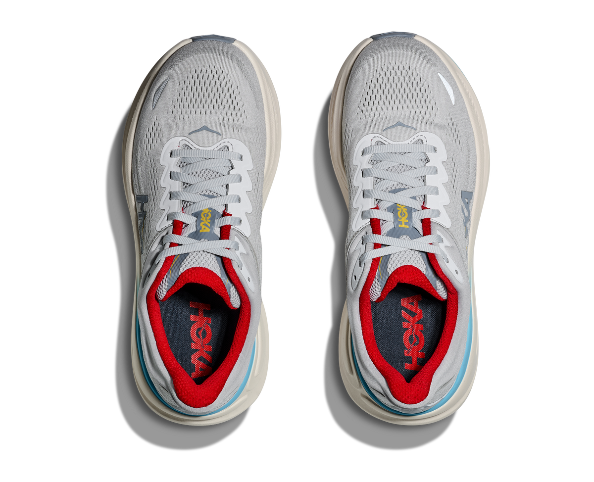 Women's HOKA Bondi 9 in Cosmic Grey/Stardust — top view.