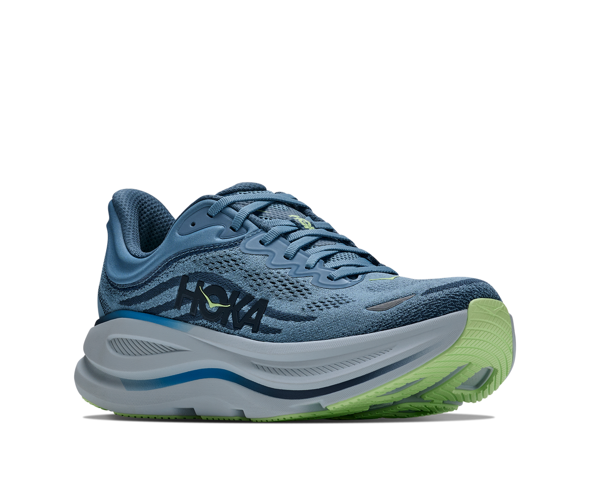 Men's HOKA Bondi 9 in Downpour/Thunder Cloud — lateral view.