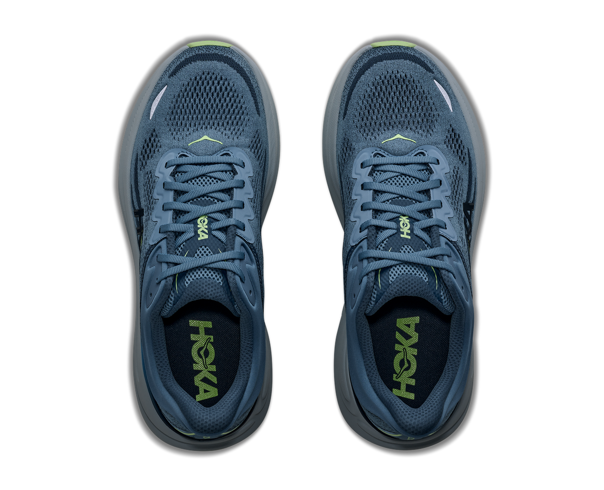 Men's HOKA Bondi 9 in Downpour/Thunder Cloud — top view.