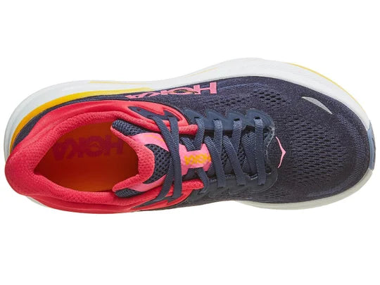 Women's HOKA Bondi 9 in Varsity Navy/Nautical Dusk — top view.