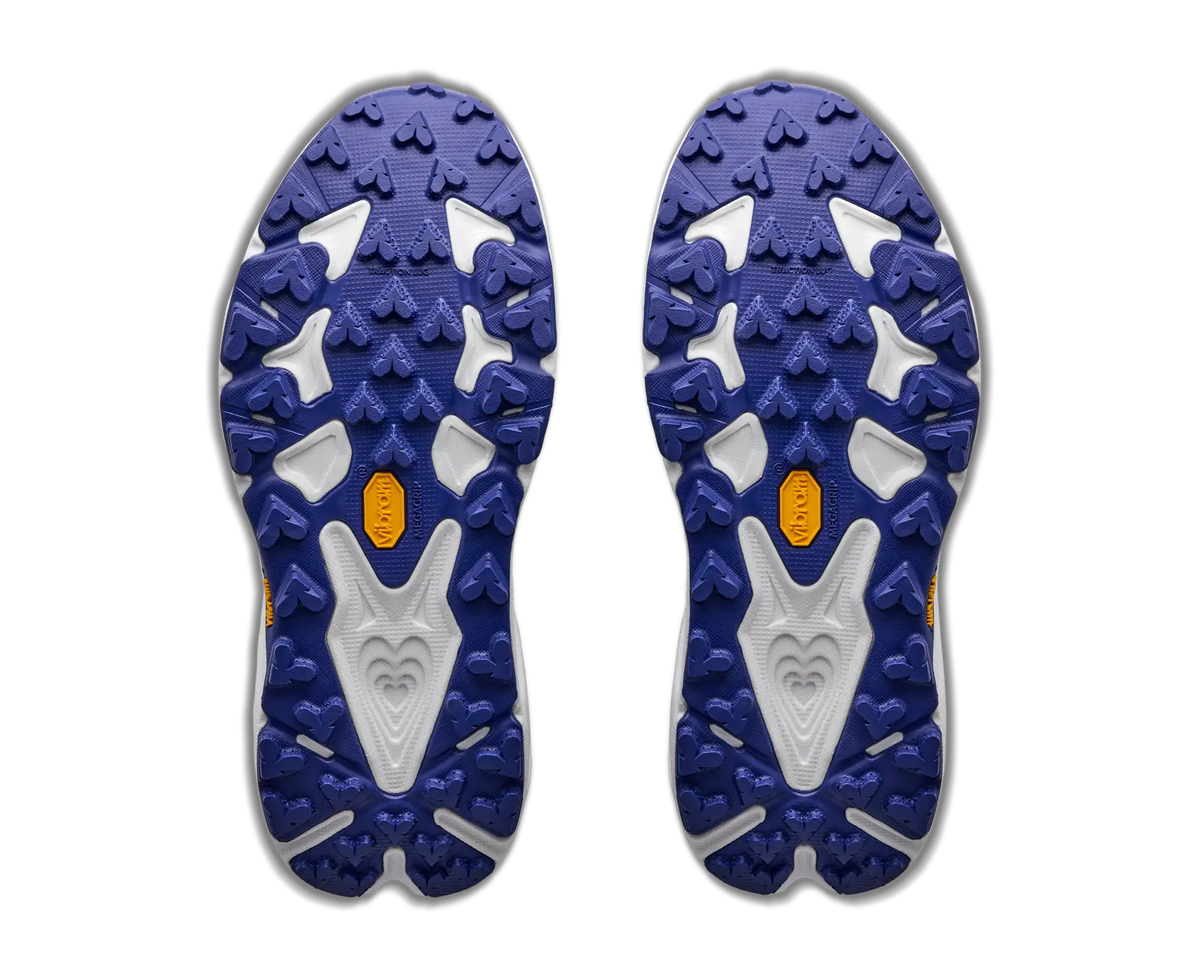 Women's HOKA Speedgoat 7 in Blueberry/Cosmic Grey, outsole view.