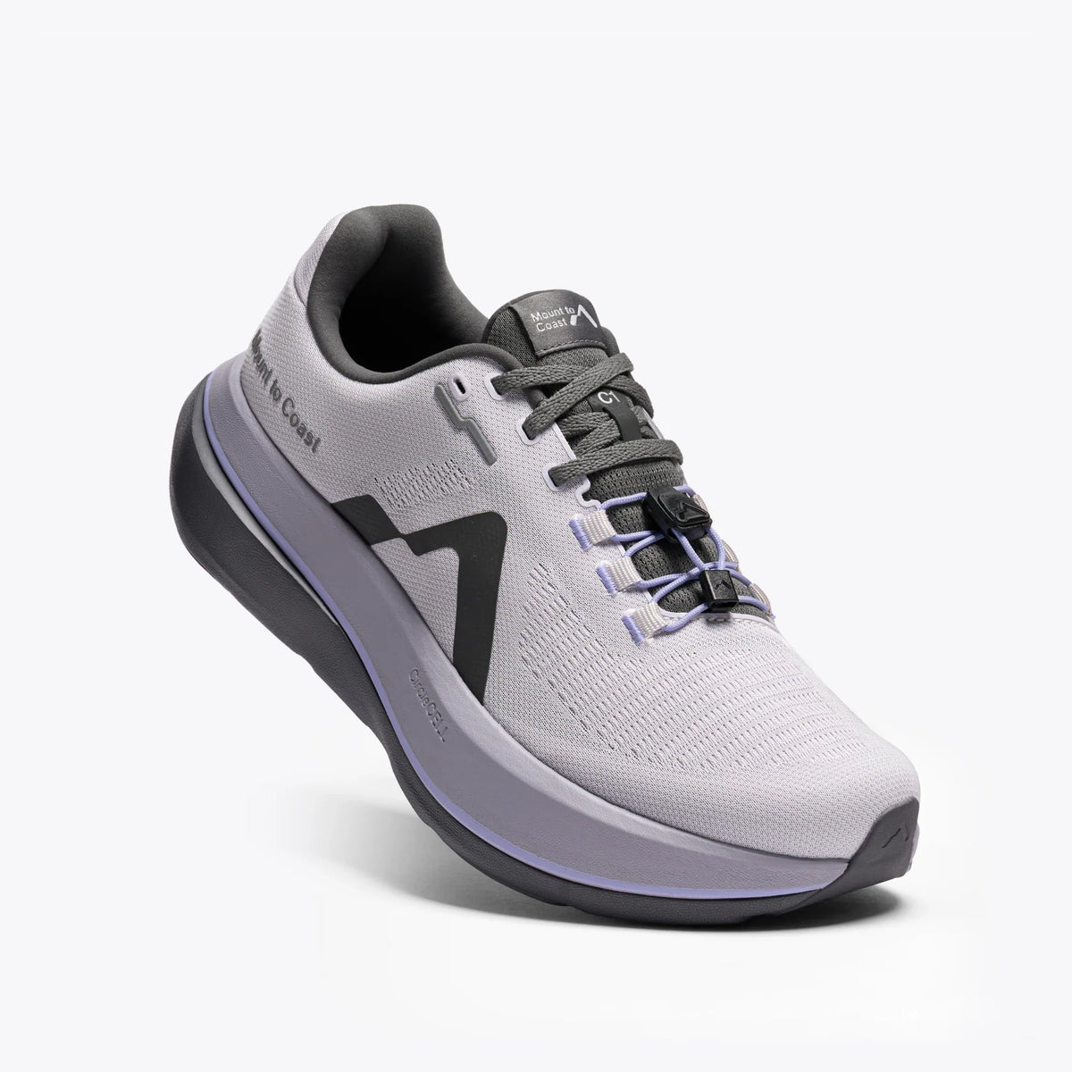 Women's Mount to Coast C1 in Ultraviolet, three-quarter lateral view.