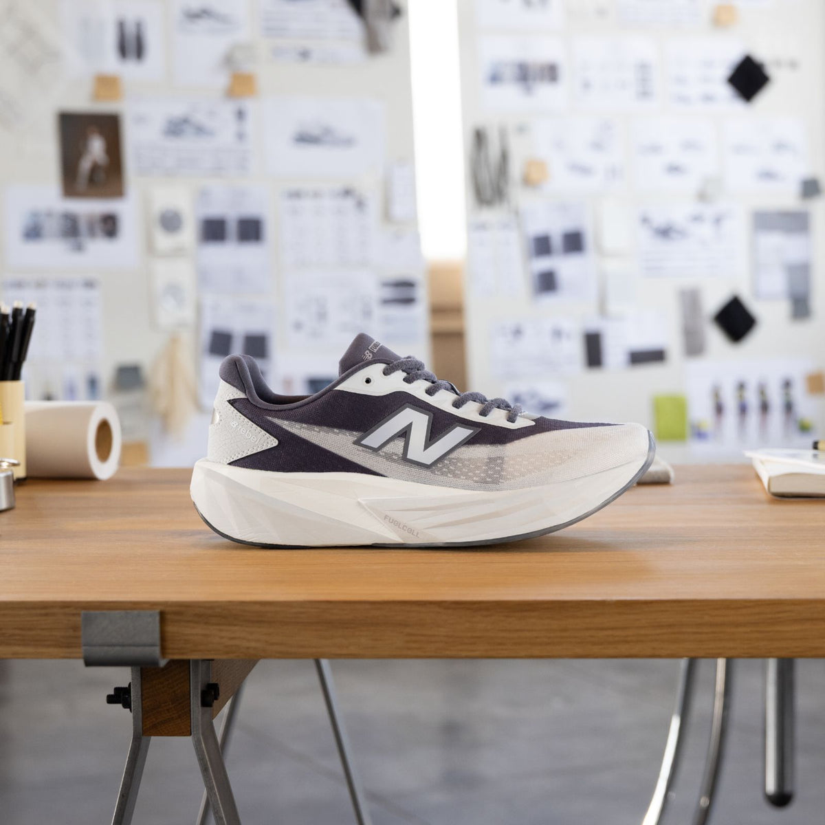 New Balance FuelCell Rebel v5 Sydney McLaughlin-Levrone Meteorite/White lifestyle view