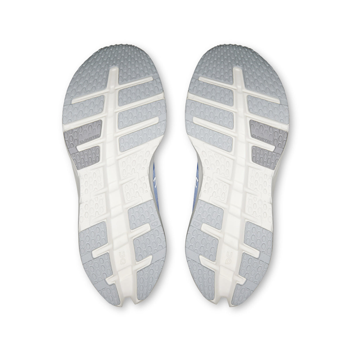 On Running Cloudrunner 3 women's running shoe in Myrtle/Platinum — outsole view of the pair