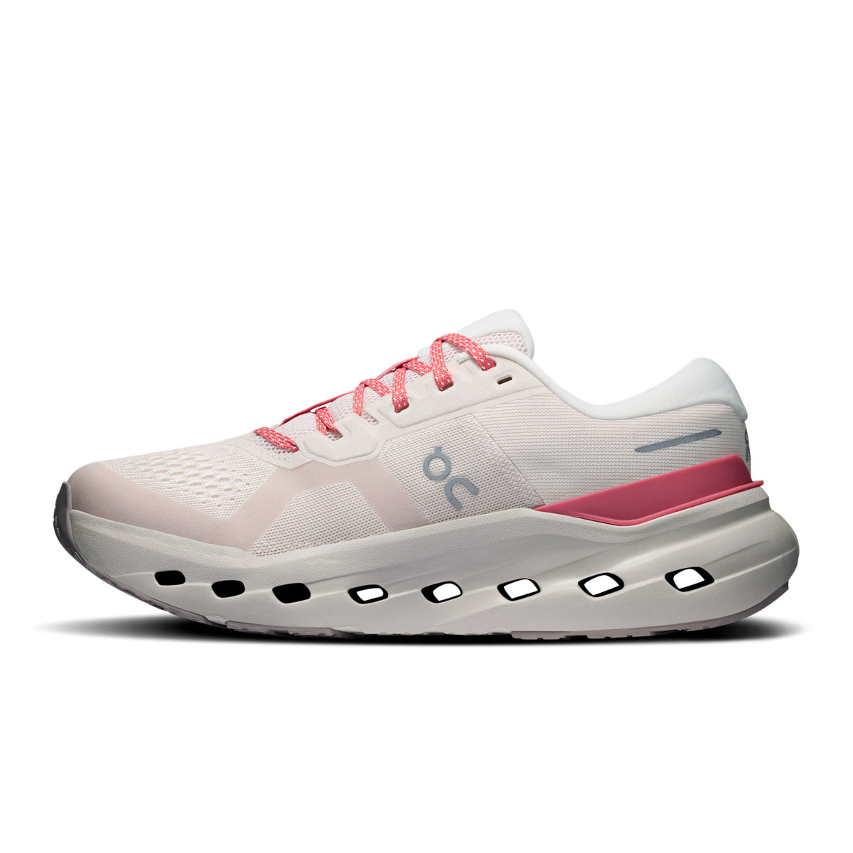 On Running Cloudrunner 3 women's running shoe in Oyster/Camellia — opposite side profile