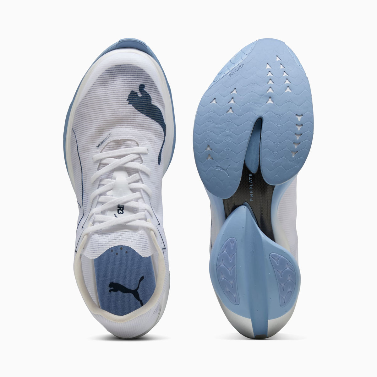 Men's PUMA Fast-R Nitro Elite 3 in White/Blue — product view 4.