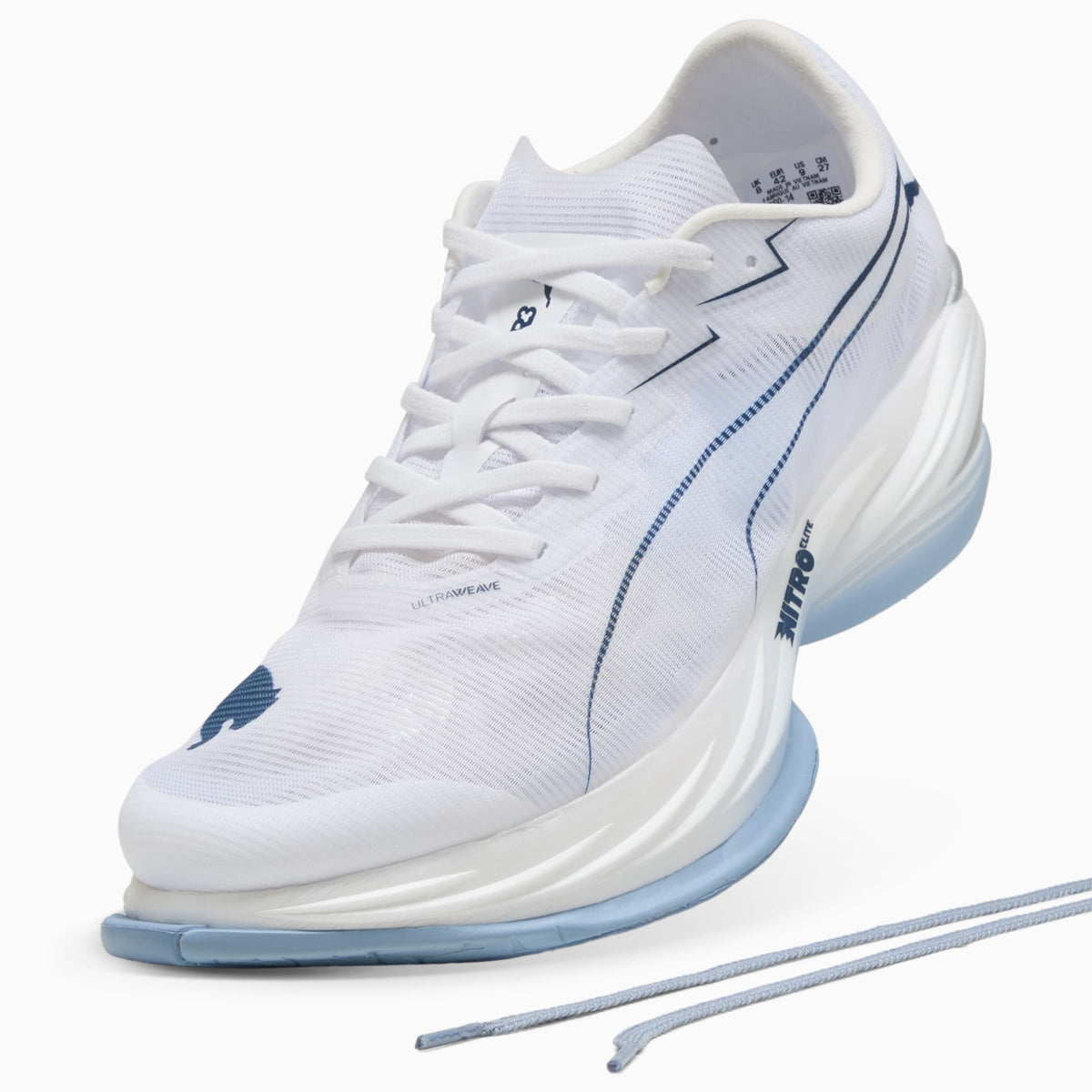 Men's PUMA Fast-R Nitro Elite 3 in White/Blue — product view 6.