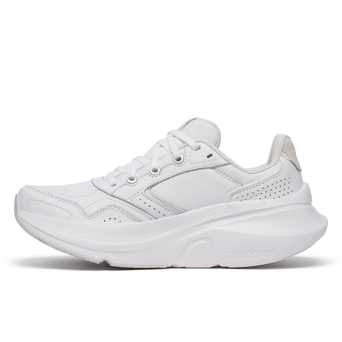 Saucony Guide Metro LE women's shoe in White, top and profile detail