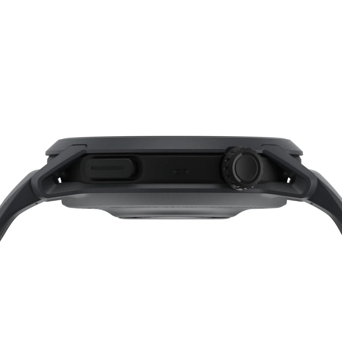 COROS PACE 4 GPS sports watch in Black with silicone band detail view