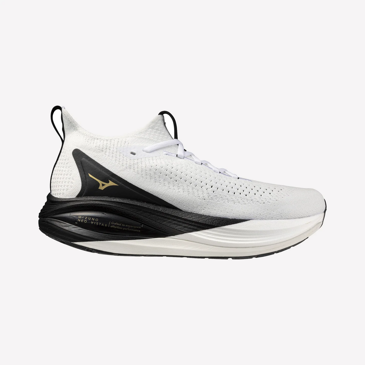 Mizuno Neo Vista 2 Origami unisex running shoe in White/Black