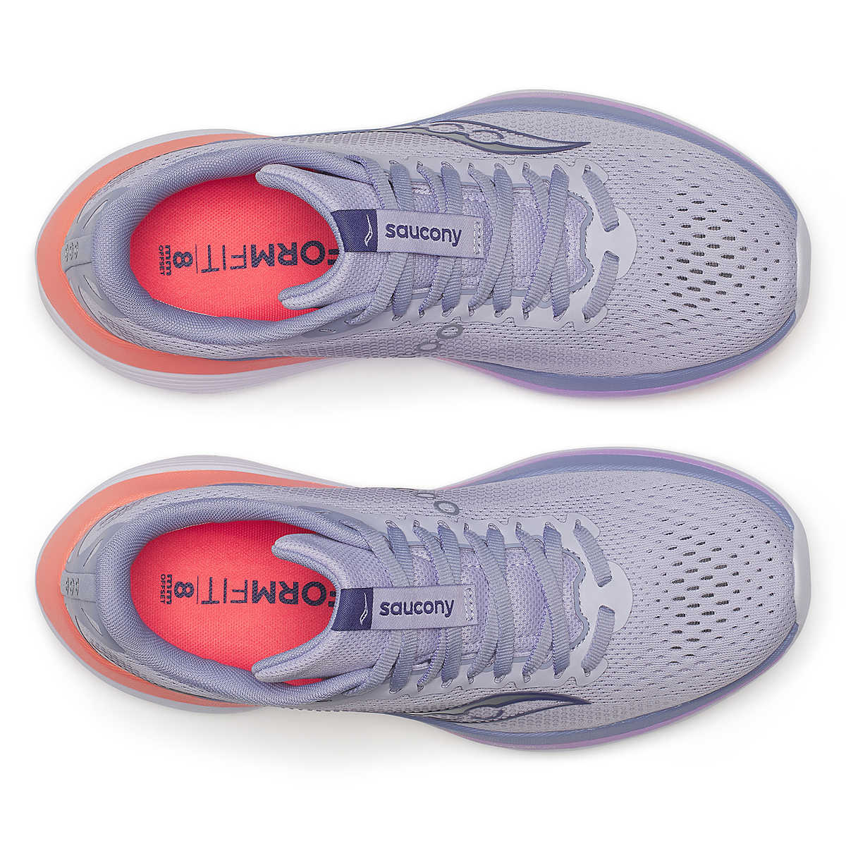 Women's Saucony Endorphin Trainer. Aster/Marine. Top view.