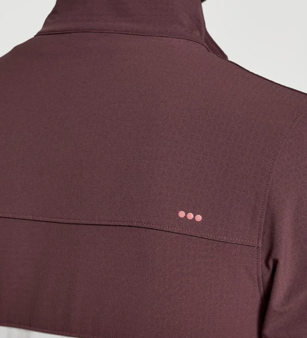 Men's Saucony Bluster Jacket. Brown/White. Rear view.