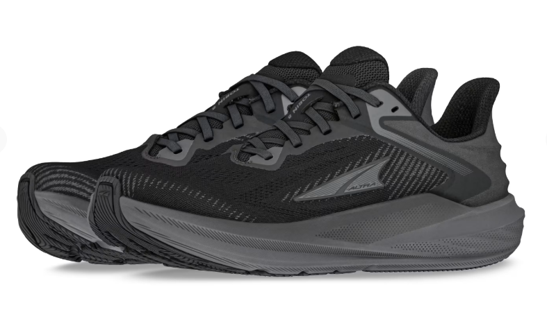 Women's Altra Torin 8 in Black, lateral view.