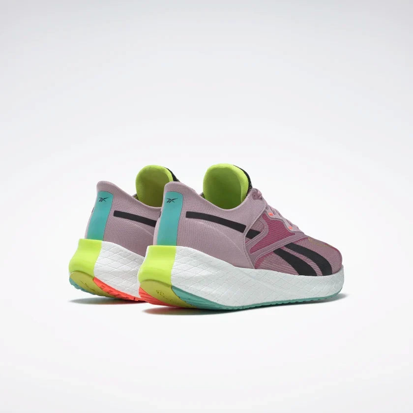 Women's Reebok Floatride Energy Symmetros 2 in Infused Lilac/Acid Yellow/Semi Classic Teal - rear three-quarter view
