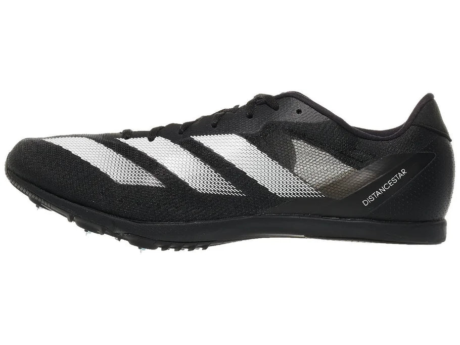 Adidas DistanceStar. Black. Lateral view.