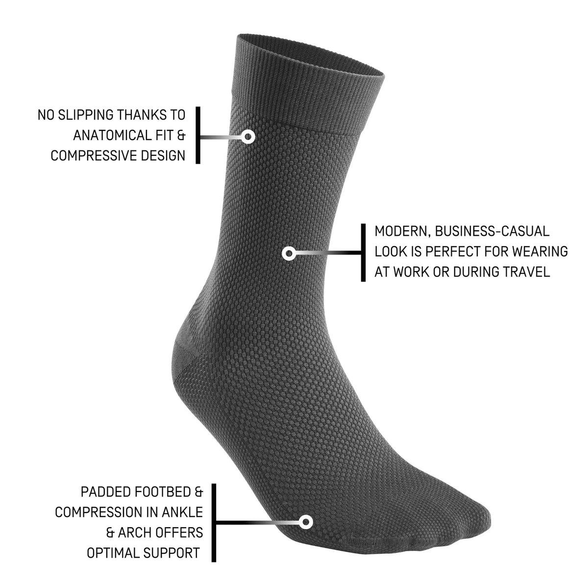 CEP Allday Compression Mid Cut Socks Women's Grey product image