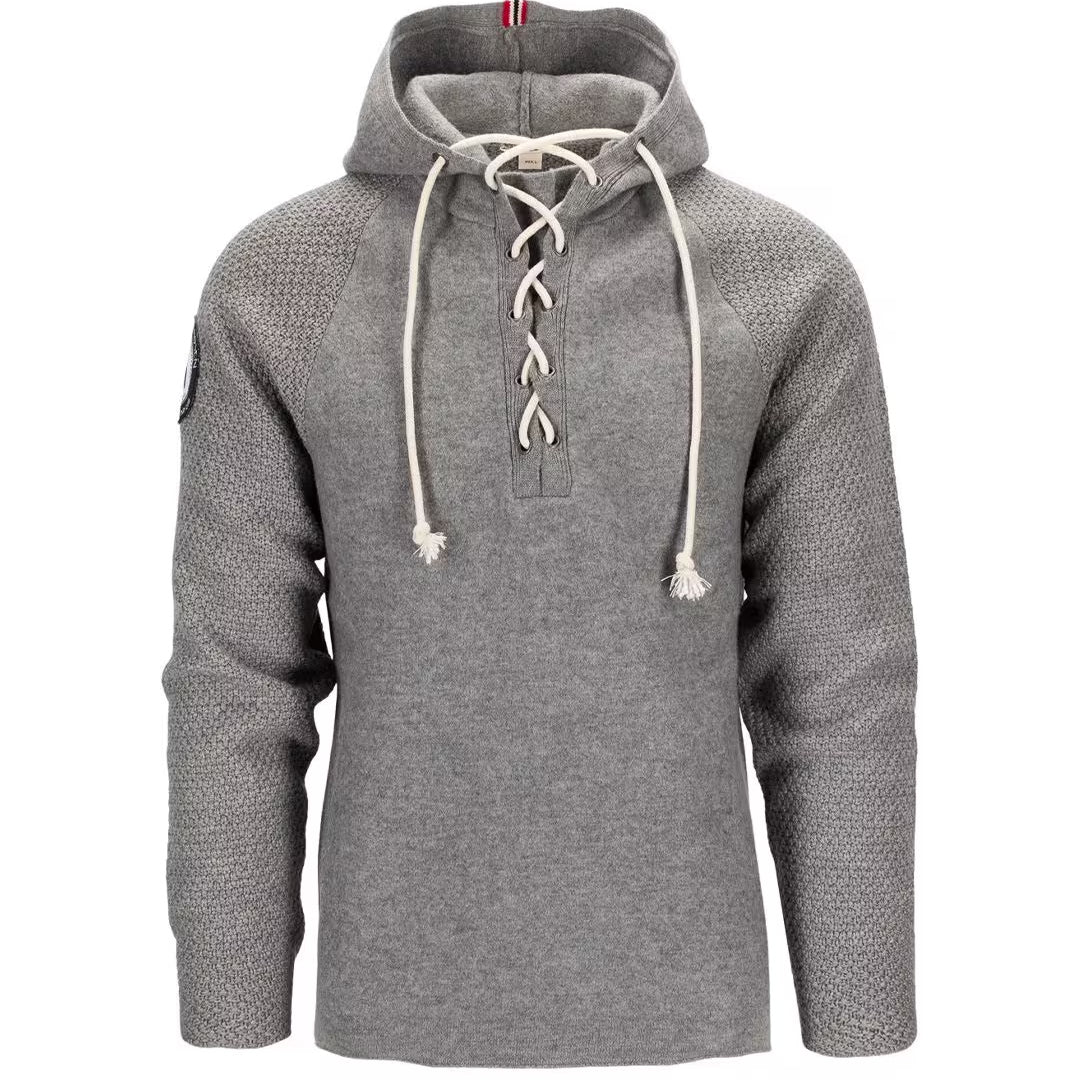 Amundsen Boiled Wool Laced Hoodie Men's