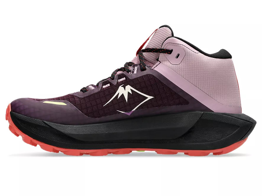Women's ASICS GEL-Trabuco MT GTX waterproof trail shoe in Dark Aubergine/Taro Purple