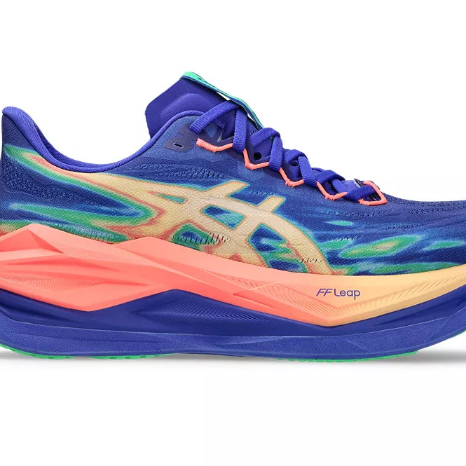 Unisex ASICS Superblast 3 Cobalt Burst/Light Orange lateral view