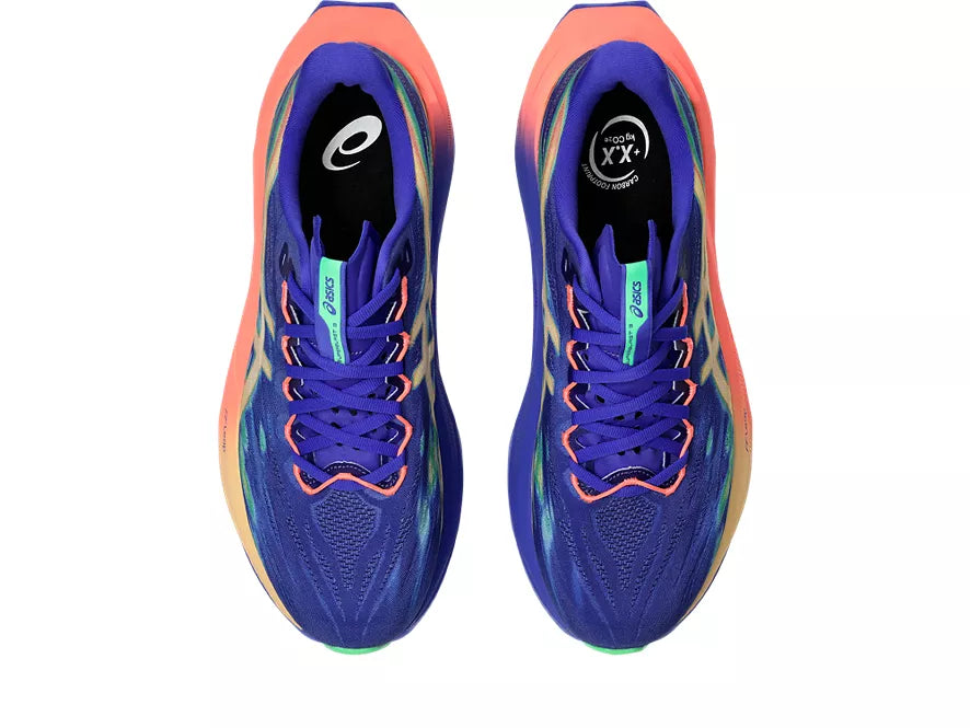 Unisex ASICS Superblast 3 Cobalt Burst/Light Orange top view
