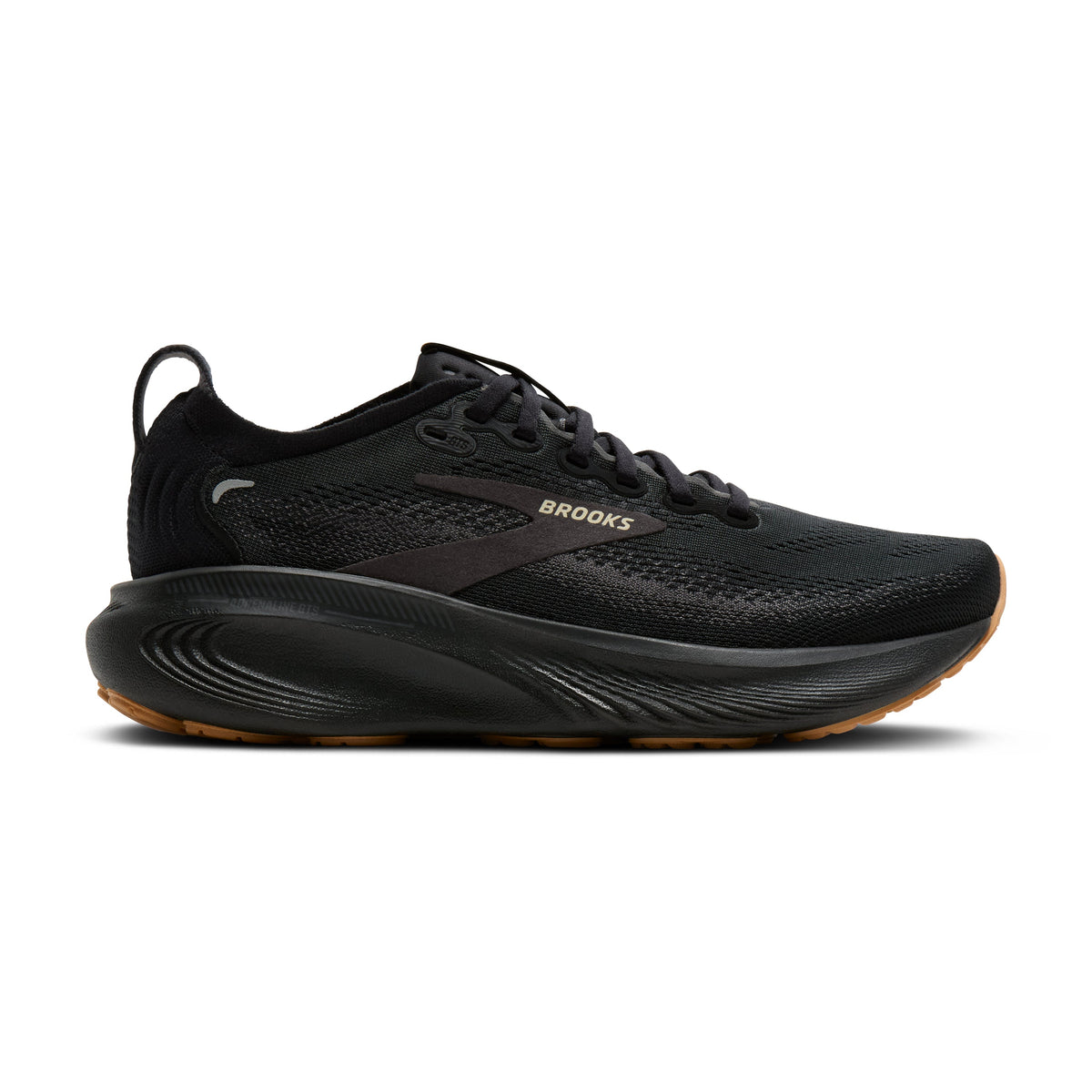 Men's Brooks Adrenaline GTS 25 in Black/Biscuit – angle view