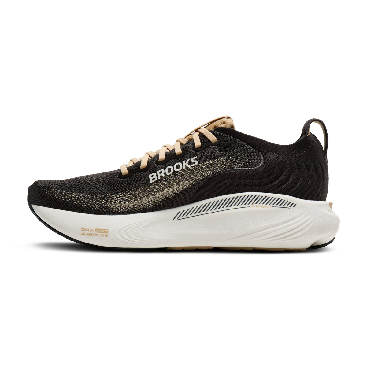 Men's Brooks Adrenaline GTS 25 in Phantom/Starfish/Coconut – angle view