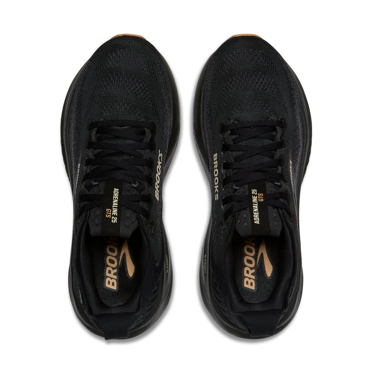 Women's Brooks Adrenaline GTS 25 in Black/Biscuit – top view