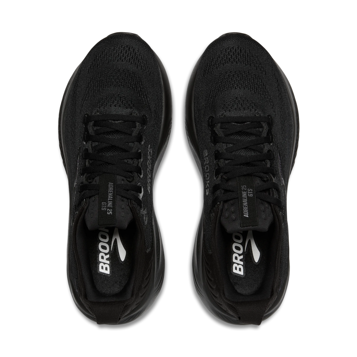 Women's Brooks Adrenaline GTS 25 in Black/Black/Ebony – top view