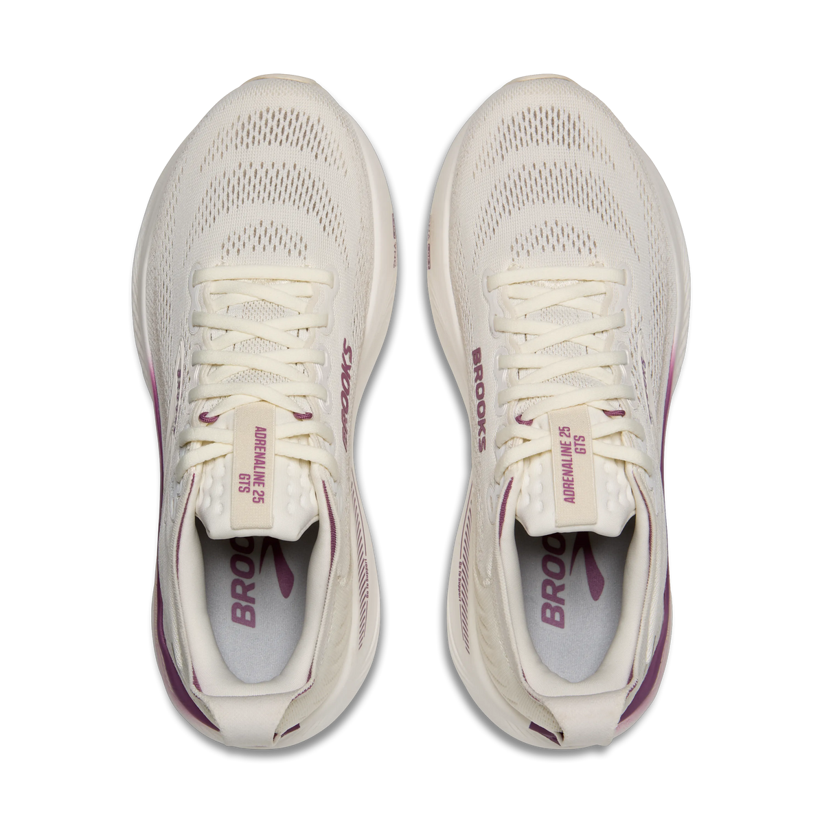 Women's Brooks Adrenaline GTS 25 in Coconut/Argyle – top view