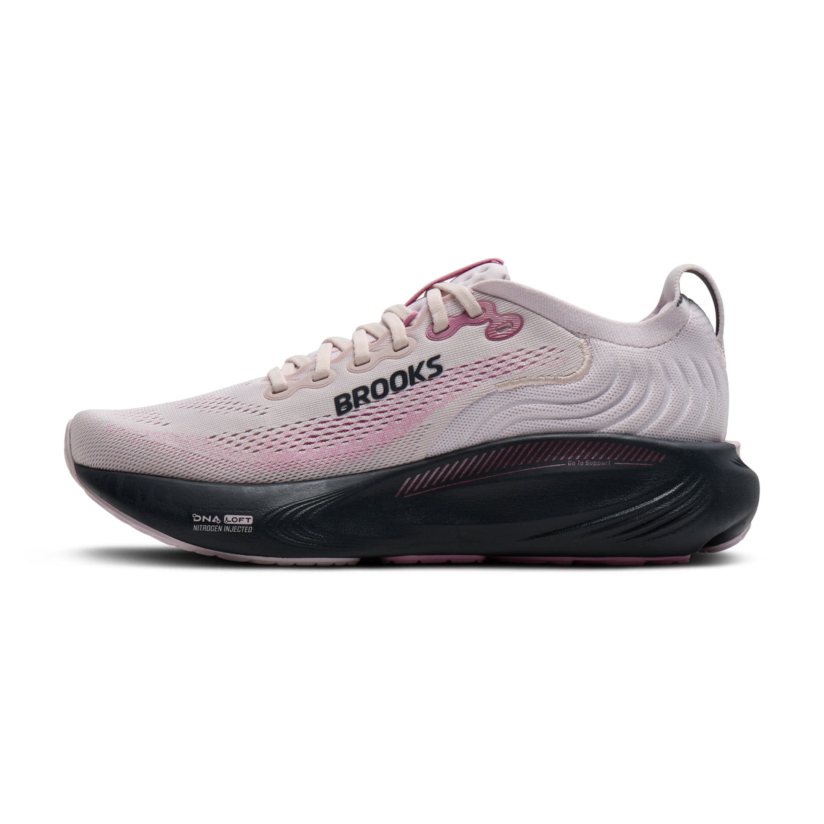 Women's Brooks Adrenaline GTS 25 in Mauve/Ebony/Pink – medial view